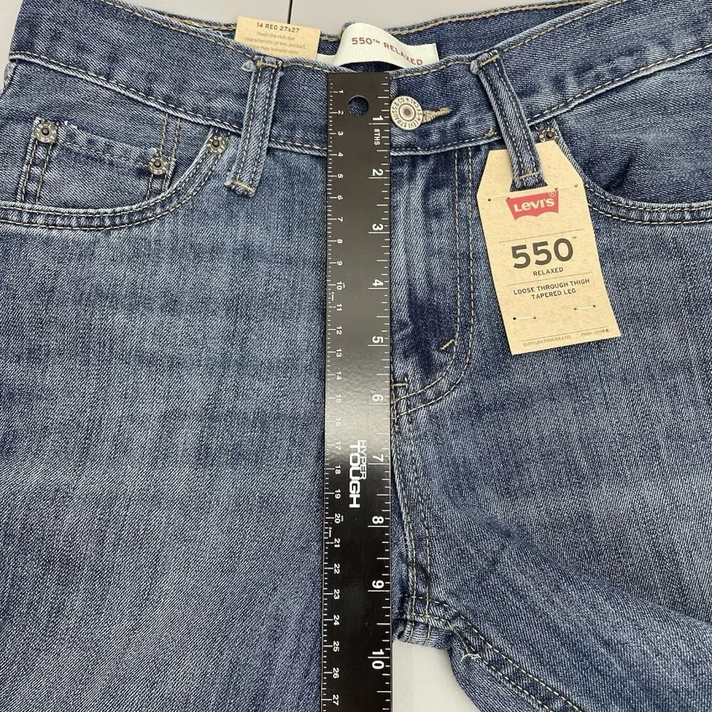 Levi’s 550 Jeans Relaxed Tapered Leg Denim Kids Youth 14R 27x27 - Picture 8 of 10
